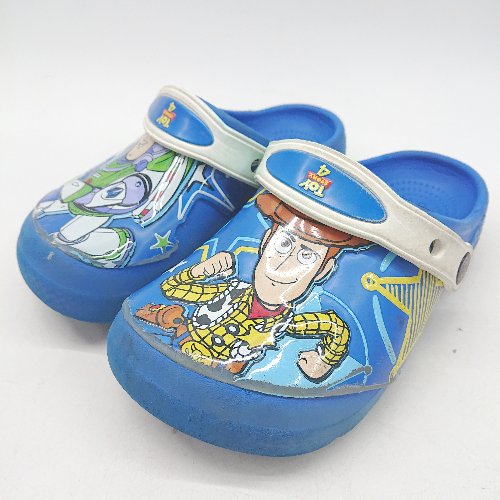 ◇ ⊇⊂ crocs　クロックス 梅雨　人気キャラ キャラクターレインシューズ サイズ18.5 ブルー系 レディー..