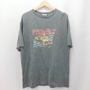 ◇ ⊂ LOWRYS FARM ローリーズファーム 文字入り 半袖 半袖Tシャツ サイズF グレー系 レディース メンズ E 【中古】