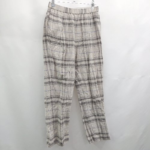 ◇ Θ FORK&SPOON フォーク＆スプーン 柄入り コットンリネンワイドパンツ サイズ1 グレー系 レディース E 【中古】