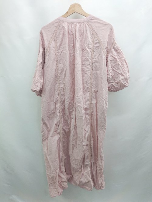 ◇ ⊂ FREAK'S STORE フリークスストア レトロ 薄手 長袖 ロング パフスリーブワンピース サイズM ピンク系 レディース E 【中古】