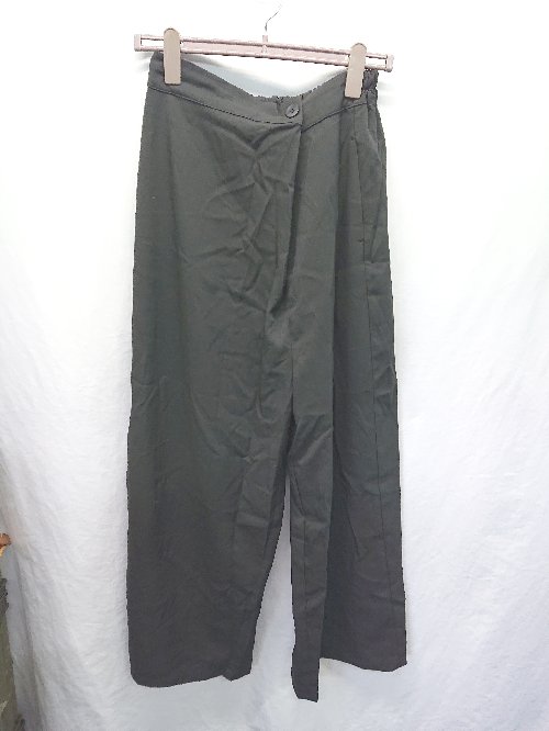 ◇ ⊂ antiqua patterntorso アンティカ パターントルソ クロスデザイン パンツ サイズL～XL ブラック系 レディース E 【中古】