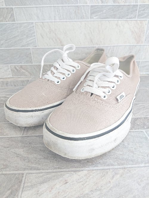 ◇ Θ VANS ヴァンズ 721356 スニーカー シューズ サイズ24.5cm ベージュ系 レディース E 【中古】