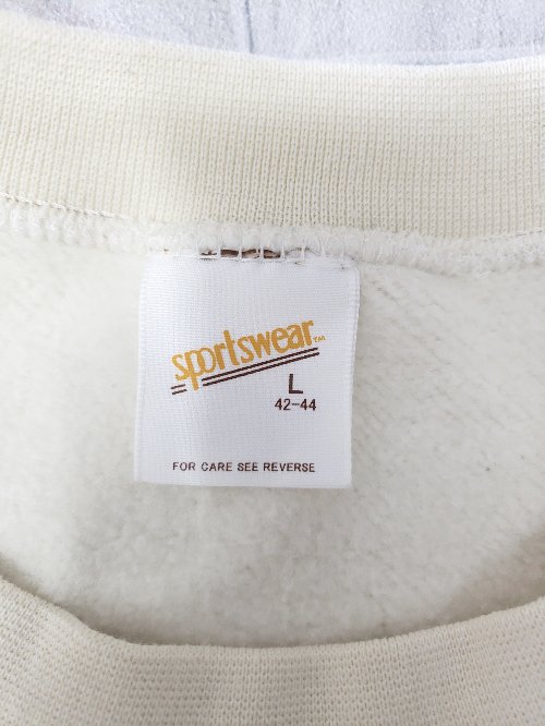 ◇ ⊇ sportswear スポーツウェア 裏起毛 長袖 スウェット トレーナー サイズL ベージュ系 メンズ E 【中古】