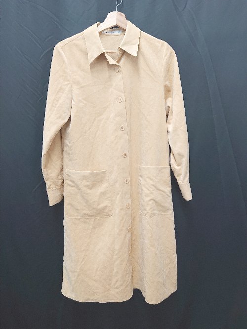 ◇ ⊇ Rope Eternel ロペエターナル スウェード調 長袖 膝下丈 ワンピース サイズ1 ベージュ系 レディース E 【中古】