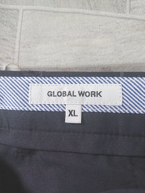 ◇ ⊂ GLOBAL WORK グローバルワーク ストレッチ パンツ サイズXL ブラック系 メンズ E 【中古】