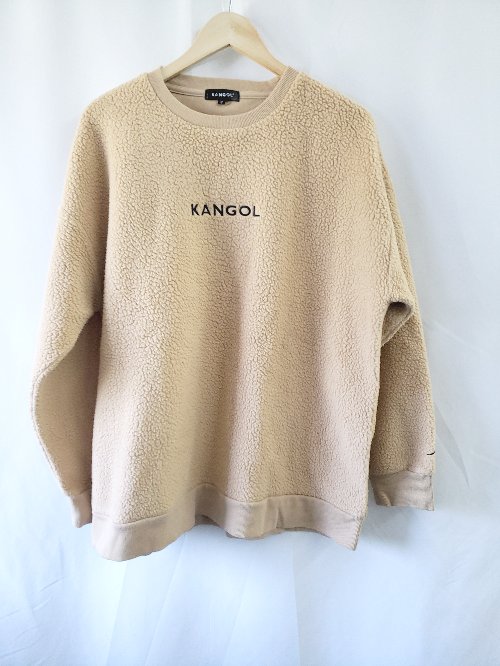 ◇ ⊇ KANGOL カンゴール ボア 長袖 トレーナー サイズF ベージュ系 レディース E 【中古】