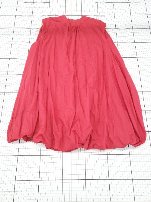 ◇ ⊂ ELFRANK エルフランク ノースリーブ バルーン チュニック ブラウス サイズF レッド系 レディース E 【中古】