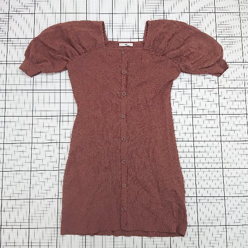 ◇ Θ SLY スライ シンプル系 半袖 膝丈 ワンピース サイズ2 ブラウン系 レディース E 【中古】