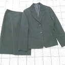 ◇ Θ INED イネド シンプル系 膝丈 S ウールジャケット タイトスカート サイズ2 ブラック系 レディース E 【中古】