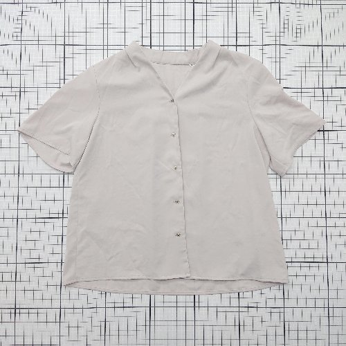 ◇ ⊂ オリヒカ 可愛い系 半袖 フロントボタンブラウス サイズS ライトピンク系 レディース E 【中古】