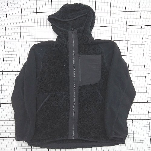 ■ ⊆ UNIQLO ユニクロ シンプル系 長袖 フリースフルジップパーカ サイズL ブラック系 レディース E 【中古】