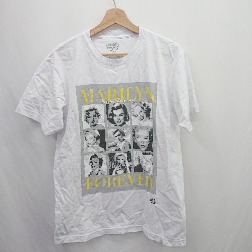 ◇ ⊂ ラジオデイズ 人物イラスト入り 半袖 半袖Tシャツ サイズM ホワイト系 レディース E 【中古】