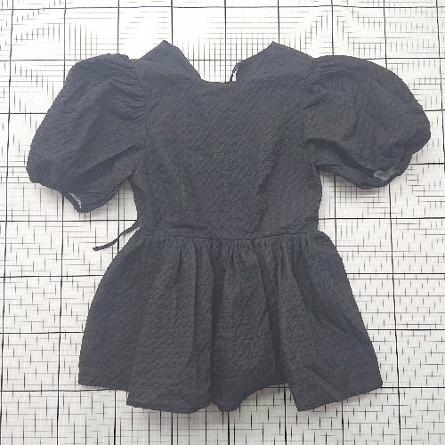 ◇ ⊂ バースデイバッシュ シンプル系 半袖 パフスリーブ サイズM ブラック系 レディース E 【中古】