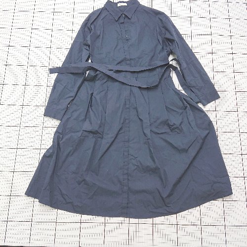 ◇ ⊂ エポカ シンプル系 長袖 ロング丈 ワンピース サイズ40 ネイビー系 レディース E 【中古】