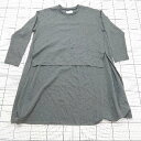 ◇ ⊇ MIDIUMISOLID ミディウミソリッド カジュアル 長袖 アシンメトリーロングトップス サイズ- グレー系 レディース E 【中古】