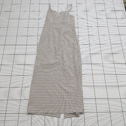 ◇ Θ FREE'S MART フリーズマート チェック柄 ノースリーブ 膝丈 ワンピース サイズS ブラウン ホワイト系 レディース E 【中古】