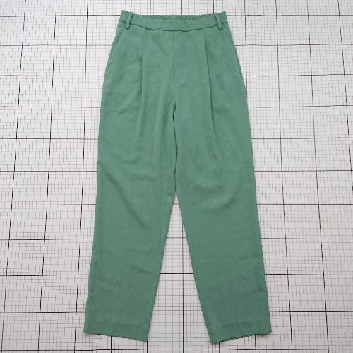 ◇ ⊂ Elura エルーラ シンプル ウエストゴム テーパードパンツ サイズL グリーン系 レディース E 【中古】