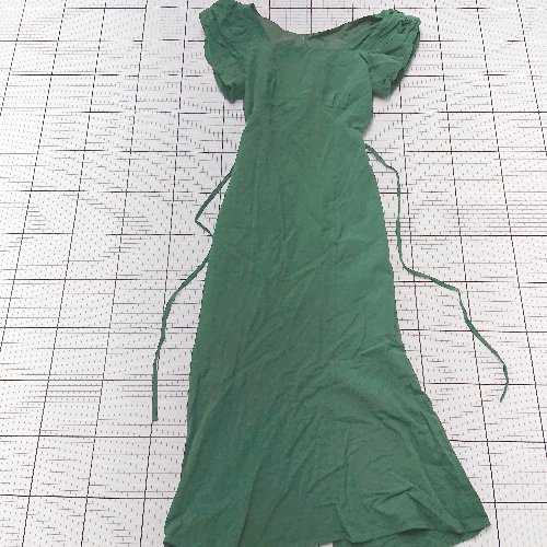 ◇ Θ RESEXXY リゼクシー シンプル系 半袖 ロング丈 ワンピース サイズS グリーン系 レディース E 【中..