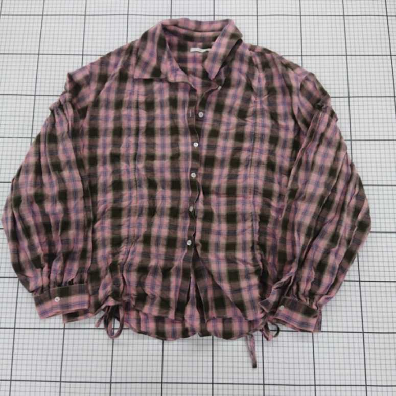 ◇ ⊇ idem イデム チェック 長袖 シャツ サイズF ピンク系 マルチ レディース E 【中古】