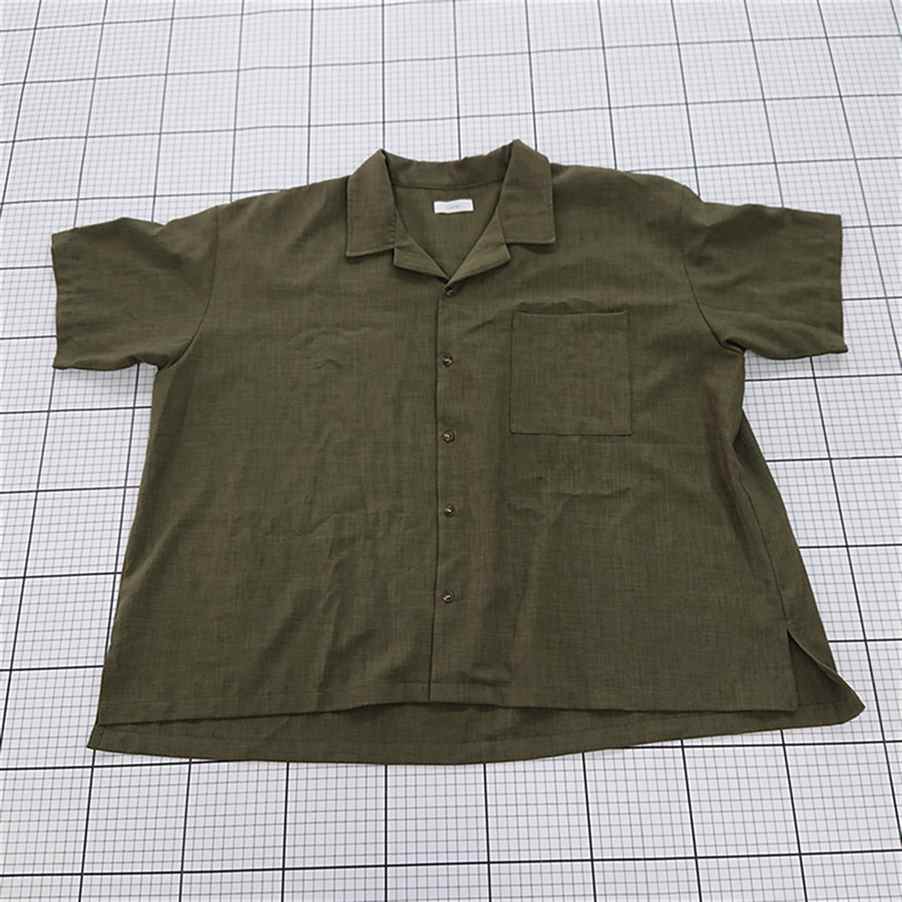 ◇ Θ flaner フラネ 半袖 シャツ サイズL カーキ系 メンズ E 【中古】