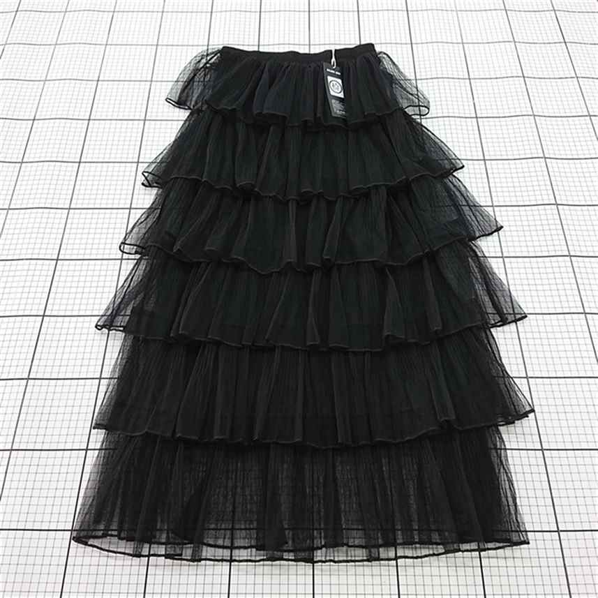 ◇ 未使用 Θ CLOVER DEPOT クローバーデポ ロング丈 ティアード スカート サイズ表記なし ブラック系 レディース E 【中古】