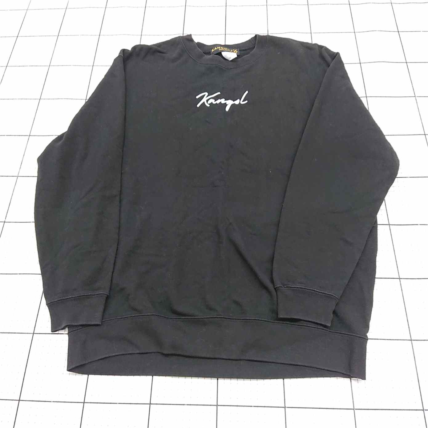 ◇ ⊇ KANGOL カンゴール ロゴ 長袖 スウェット トレーナー サイズXL ブラック系 レディース E 【中古】