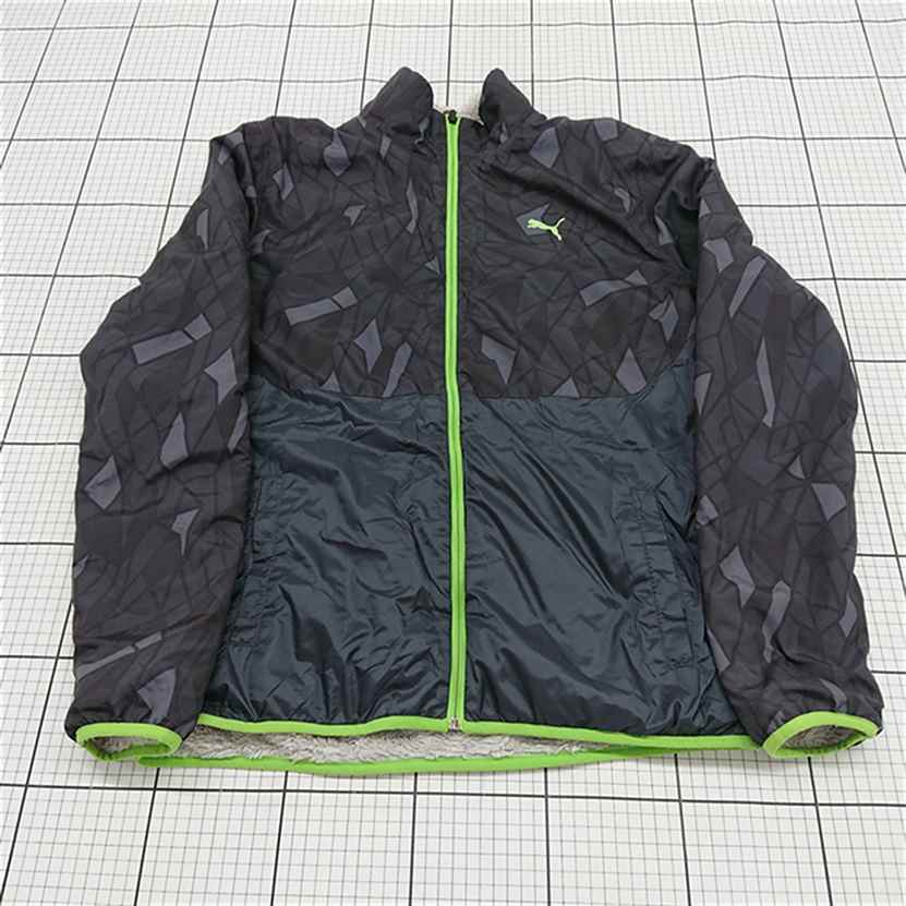 ◇ ⊇ puma プーマ ボア リバーシブル 長袖 ジャケット ブルゾン サイズXL ダークグレー系 オフホワイト系 メンズ E 【中古】