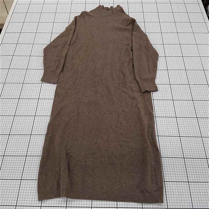 ◇ ⊇ BEAUTY & YOUTH ハイネック 長袖 膝下丈 ワンピース サイズS ブラウン系 レディース E 【中古】