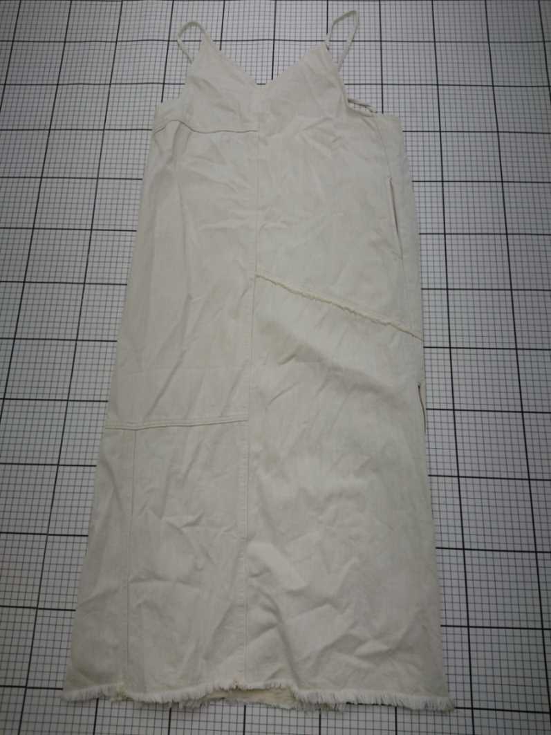 ◇ Θ cepo ワーク＆ミリタリー風コットンキャミワンピース アイボリー系 Mサイズ レディース E 【中古】