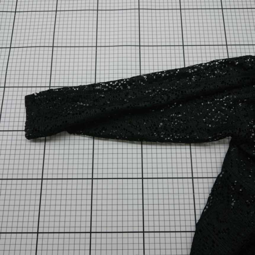 ◇ ⊂ epnok エプノック レース 透け感 重ね着 長袖 ジャケット サイズ不明 ブラック系 メンズ E 【中古】