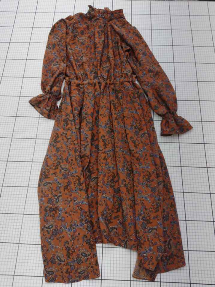 ◇ ⊂ バーブリー ロングワンピース ブラウン系ペイズリー柄 サイズF レディース E 【中古】