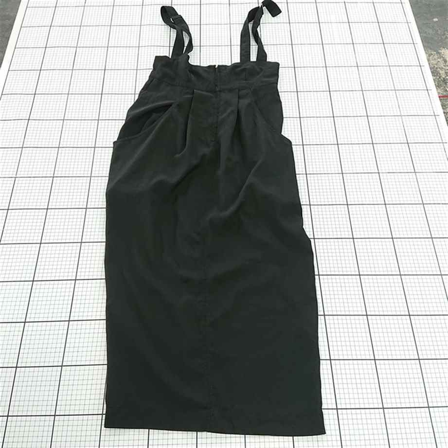 ◇ Θ 【ザ ヨン THE YON】TY24248 サスペンダー付きブラック系ジャンパースカート Fサイズ E 【中古】