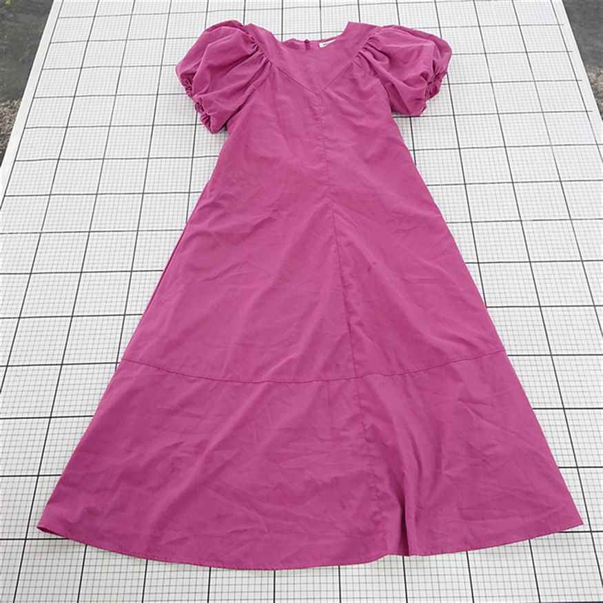 ◇ ⊂ 【ナチュラルビューティーベーシック】パフスリーブワンピース ピンク系 Mサイズ 017-2240662 E 【中古】