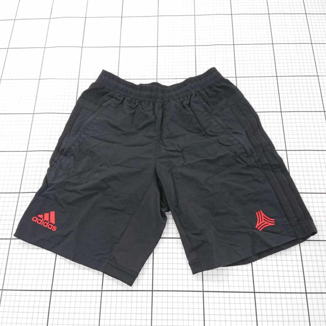 ◇ ⊂ adidas アディダス ナイロン ハーフパンツ サイズJ M ブラック系 メンズ E 【中古】