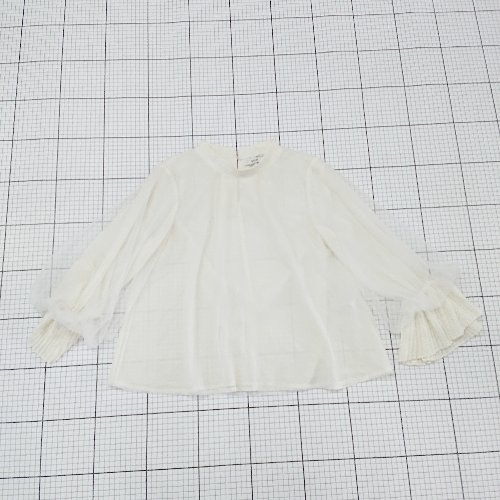 ◇ ⊂ ECLIN エクラン チュール デザインスリーブ 長袖 トップス サイズF アイボリー系 レディース E 【中古】