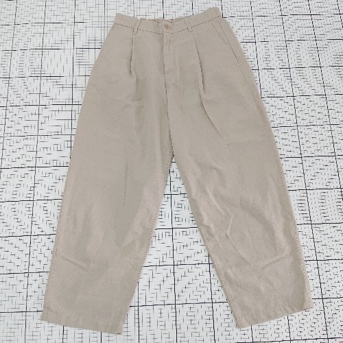 ◇ ⊂ PUBLUX パブリュクス リネン混 タックパンツ サイズM ベージュ系 メンズ E 【中古】
