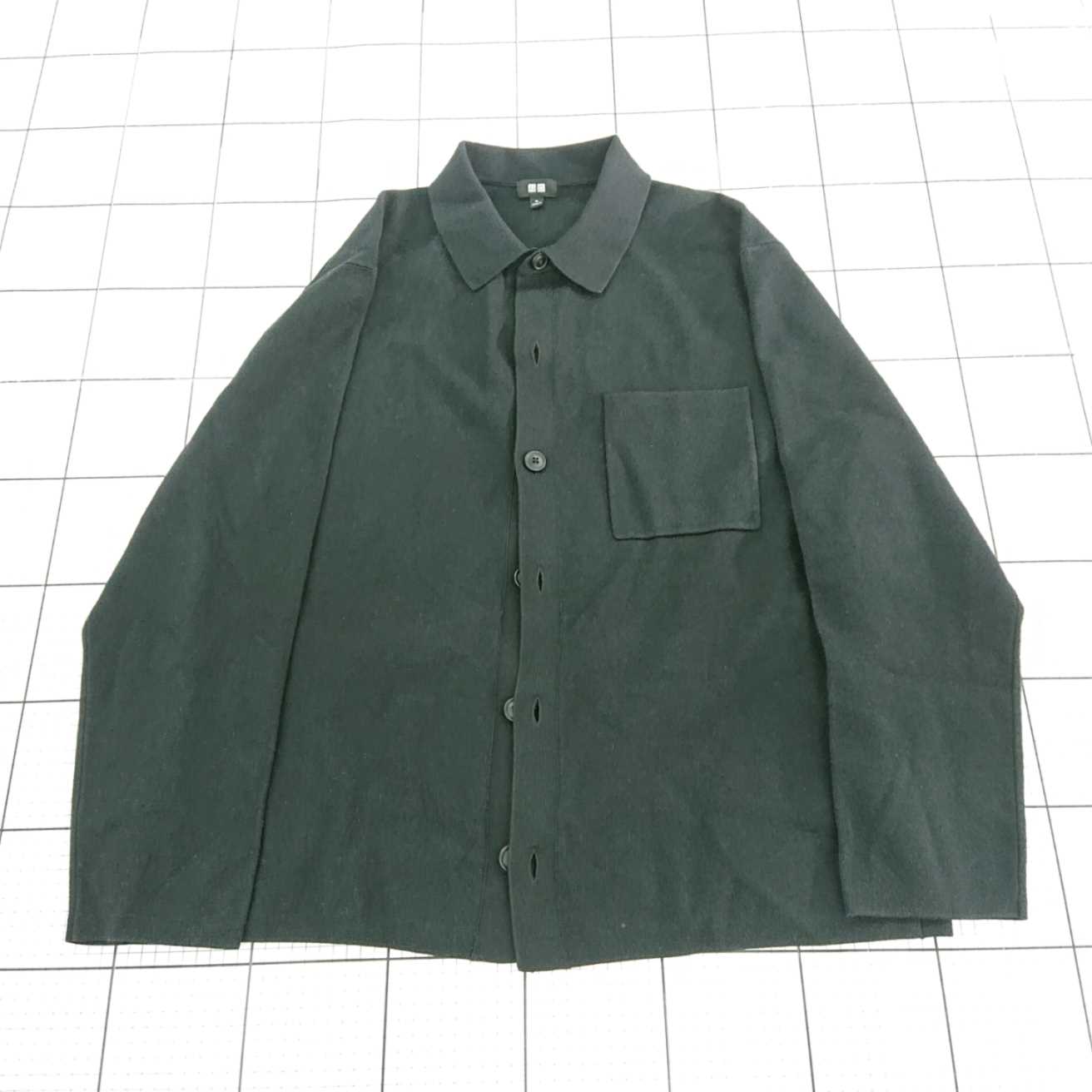 ◇ ⊇ UNIQLO ユニクロ 長袖 カーディガン サイズXL ブラック系 メンズ E 【中古】