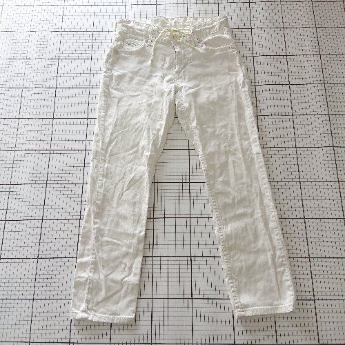 ◇ Θ EDWIN エドウィン MX447S スリム フィット デニム パンツ サイズXS ホワイト系 レディース E 【中古】