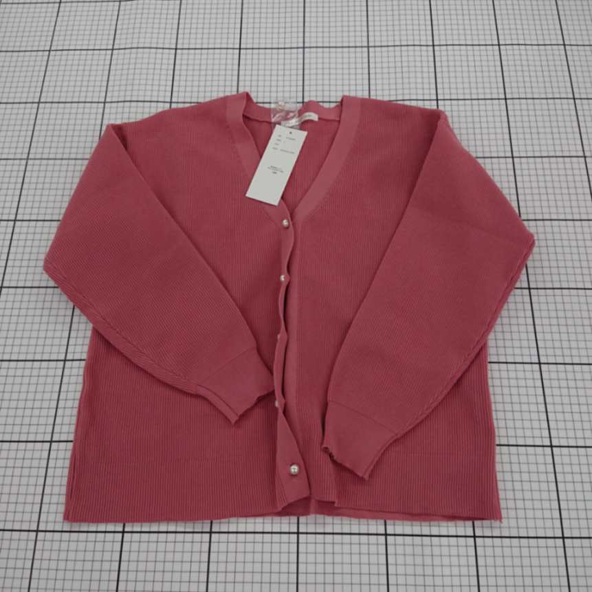 ◇ 未使用 Θ marvelous by Pierrot マーベラス バイ ピエロ 長袖 ニット カーディガン サイズL ピンク系 レディース E 【中古】