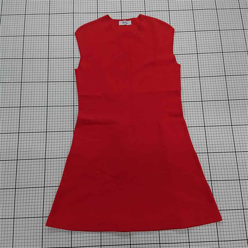 ◇ ⊂ NOLLEY'S ノーリーズ フレア 膝丈 ノースリーブ ワンピース サイズ38 レッド系 レディース E 【中..