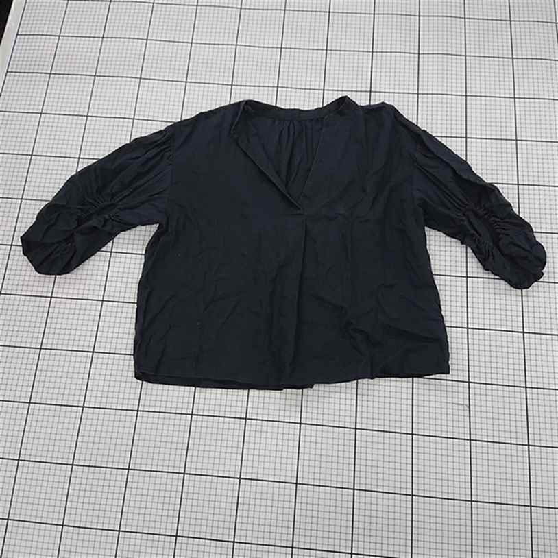 ◇ ⊂ salon adam et rope スキッパー 五分袖 トップス カットソー サイズF ダークグレー系 レディース E 【中古】(4)