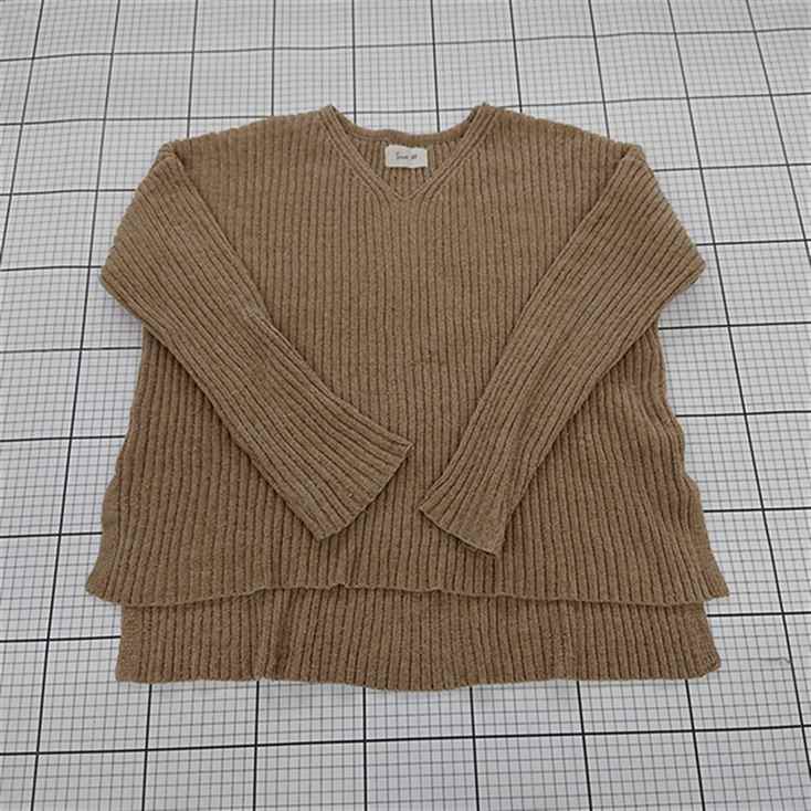 ◇ ⊇ TRUNC 88 トランク エイティーエイト Vネック 長袖 ニット セーター サイズF ベージュ系 レディース E 【中古】