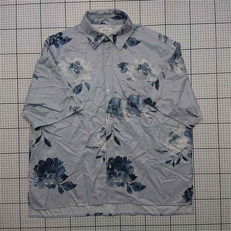 ◇ ⊂ Nilway 花柄 半袖 シャツ サイズM ブルー系 レディース E 【中古】