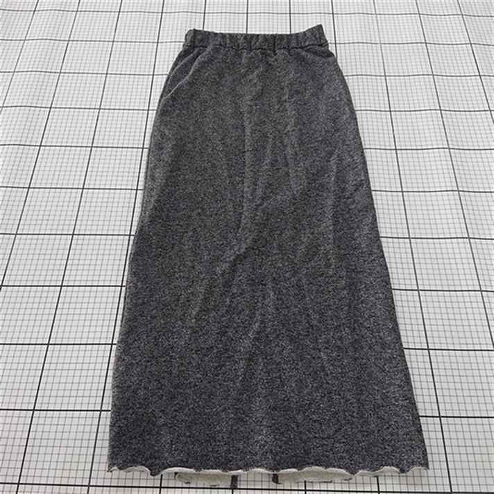 ◇ ⊆ Oriens JOURNAL STANDARD バックスリット ラメ ニット ロング タイト スカート サイズF ダークグレー系 レディース E 【中古】