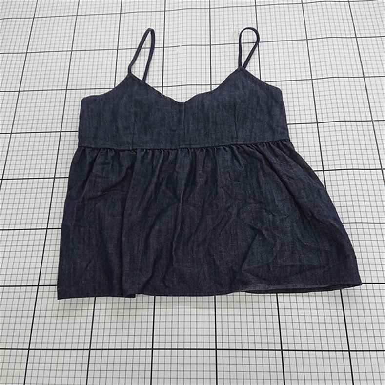 ◇ ⊂ 【エルマール El mar】BV230568K デニムキャミソールトップス レディース ONEサイズ ネイビー系 E ..