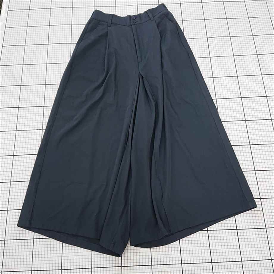 ◇ Θ Ellno Loset エルノロゼット タック入り ワイドパンツ サイズM ネイビー系 レディース E 【中古】