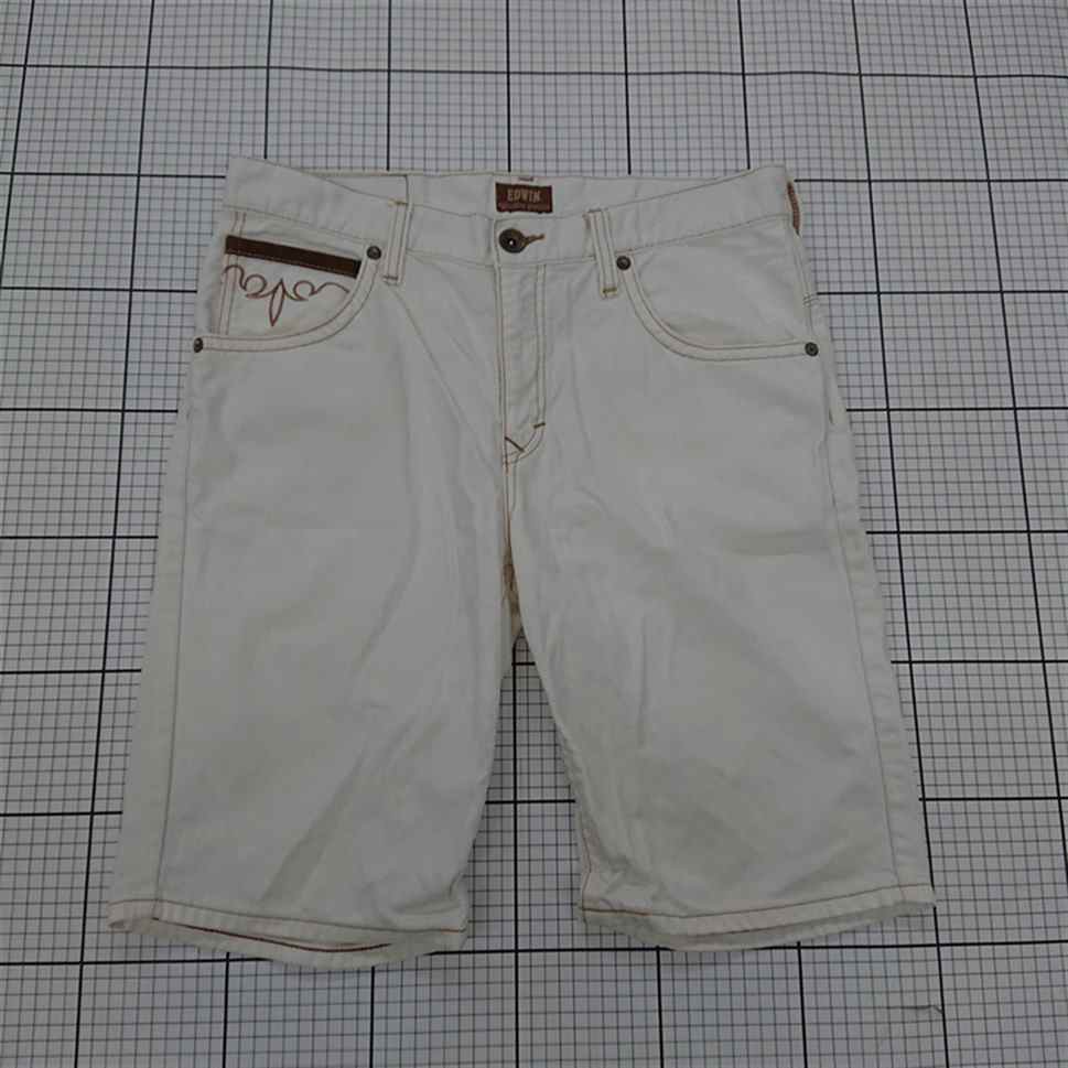 ◇ ⊂ EDWIN エドウィン カジュアル ウエスタン デニム ショート パンツ サイズ34 ホワイト系 メンズ E 【中古】
