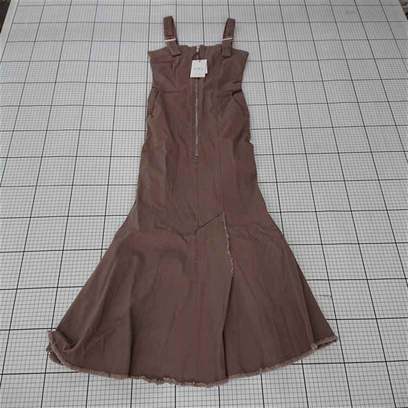 ◇ ⊂ 未使用 ワンピース 【GRL】gm534 マーメイドキャミワンピース Sサイズ モカ系 レディース E 【中古】