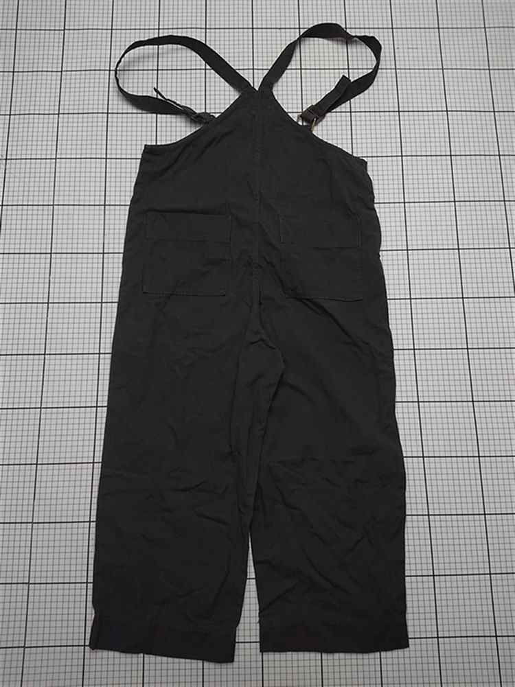 ◇ ⊂ 【マリー chambre de charme】サロペット オーバーオール ブラック系 コットン100% Fサイズ E 【中古】