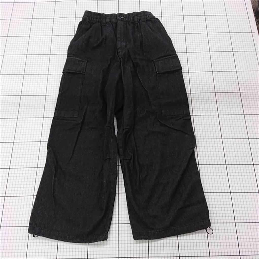 ◇ Θ モノマート MONO-MART pt831 綿100% ワイドカーゴパンツ ブラック系 S メンズ E 【中古】